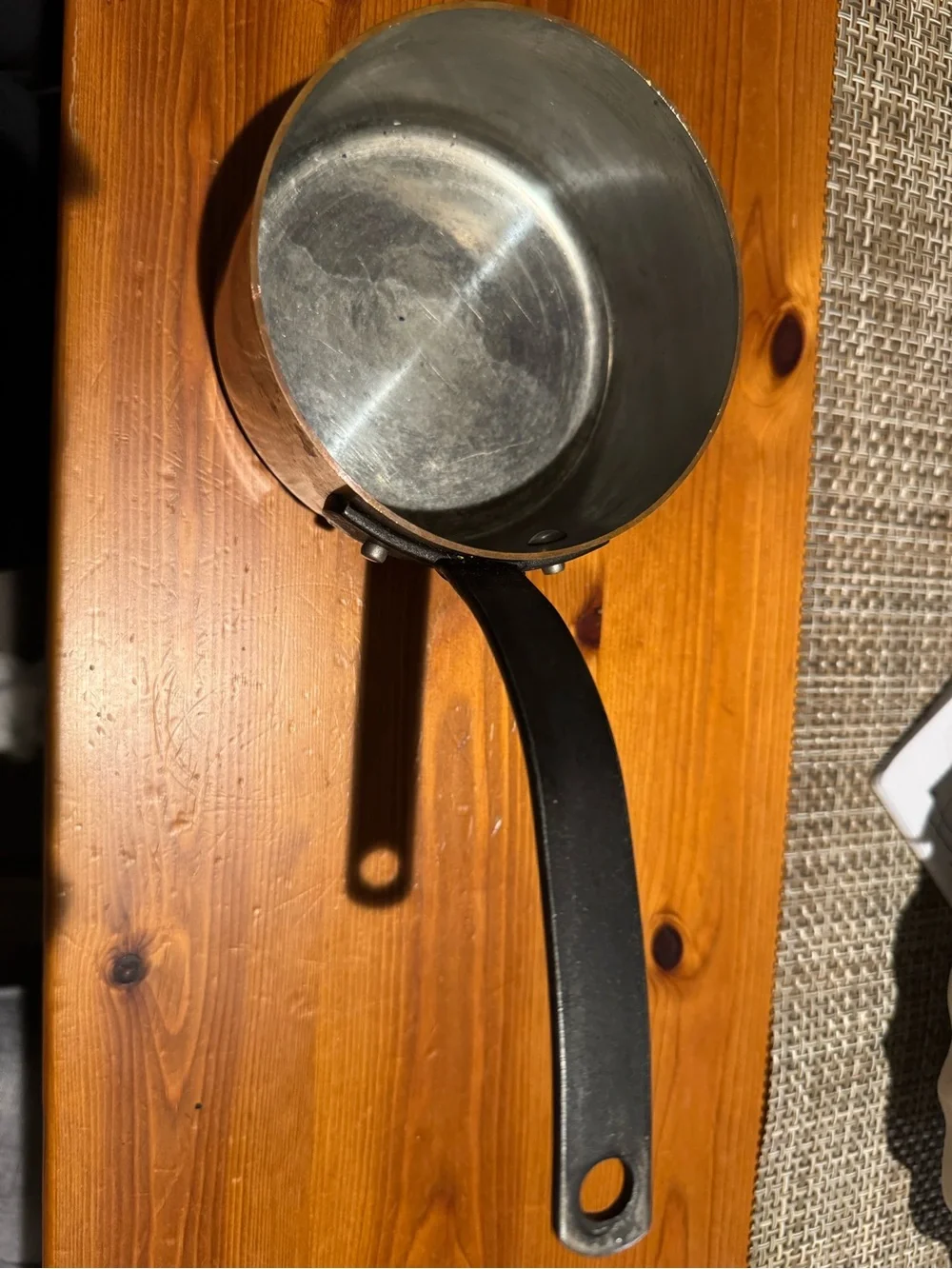 Copper Saucepan with Black Handle - Classic Home Kitchen,1lb-12oz, used, 2 avail